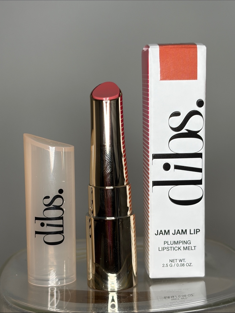 Dibs Jam Jam Lip Plumping Lipstick Melt — rhubarb pie